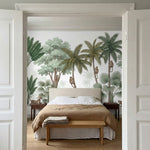 papier peint panoramique jungle singes palmiers cocotiers feuillage tropical fon-VARIANTE-10