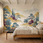 papier peint panoramique marbre veines dorees effet luxueux fond beige creme et -6