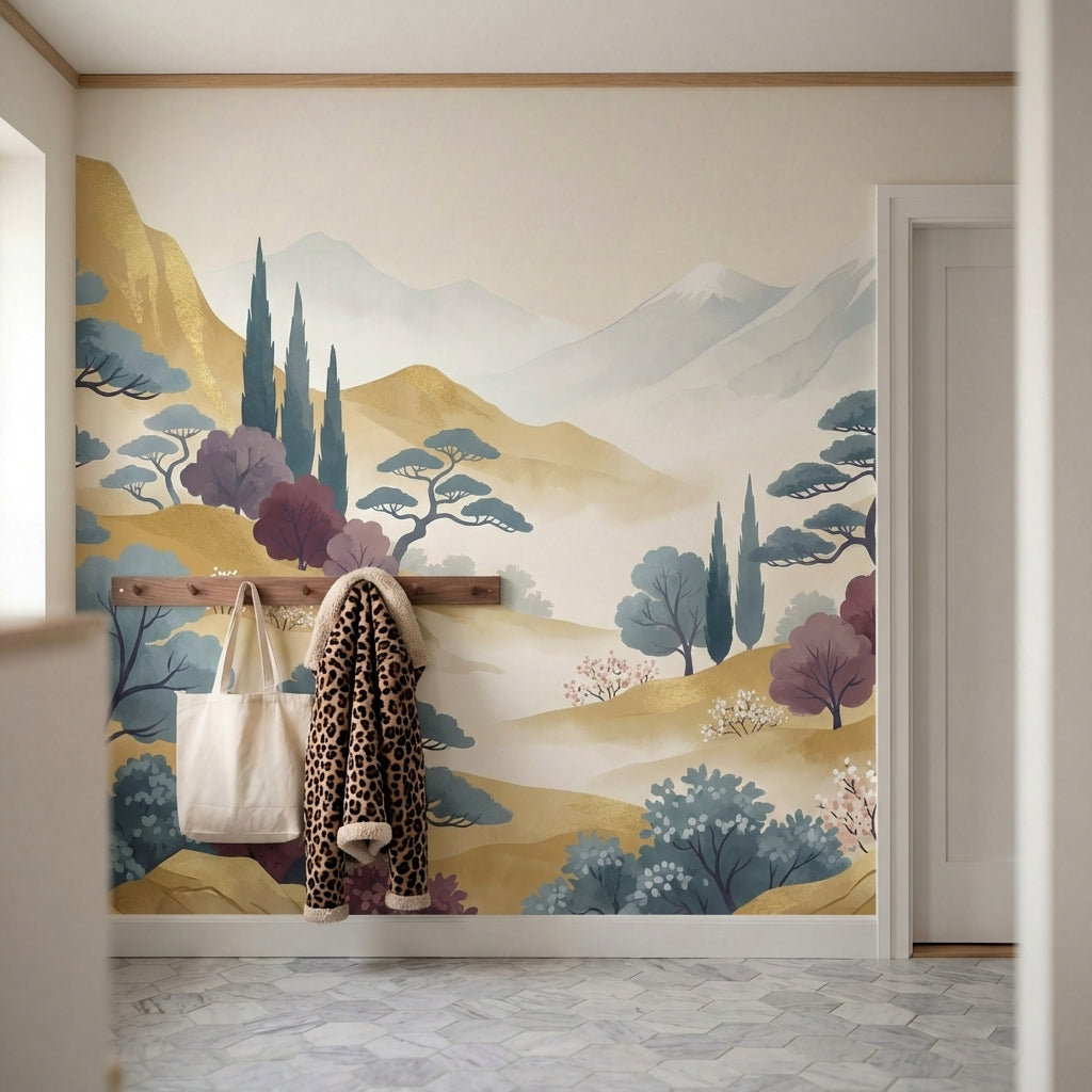 papier peint panoramique marbre veines dorees effet luxueux fond beige creme et -VARIANTE-10
