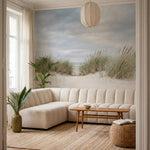 papier peint panoramique nature dunes sableuses herbes sauvages ciel nuageux ton-6