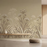 papier peint panoramique nature fleurs sauvages ombelliferes graminees fond beig-5