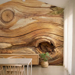 papier peint panoramique nature veines bois sculpte nuds naturels tons beige mie-2