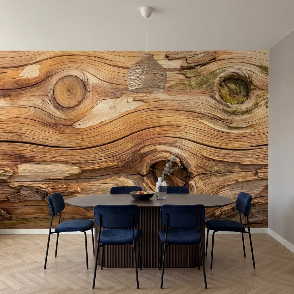 papier peint panoramique nature veines bois sculpte nuds naturels tons beige mie-6