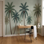 papier peint panoramique palmier cocotiers tropicaux feuilles detaillees fond be-9