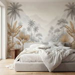 papier peint panoramique palmier dore feuilles bananiers tropicaux montagnes bru-HERO-8