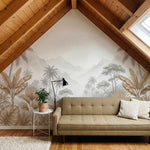 papier peint panoramique palmier dore feuilles bananiers tropicaux montagnes bru-VARIANTE-10