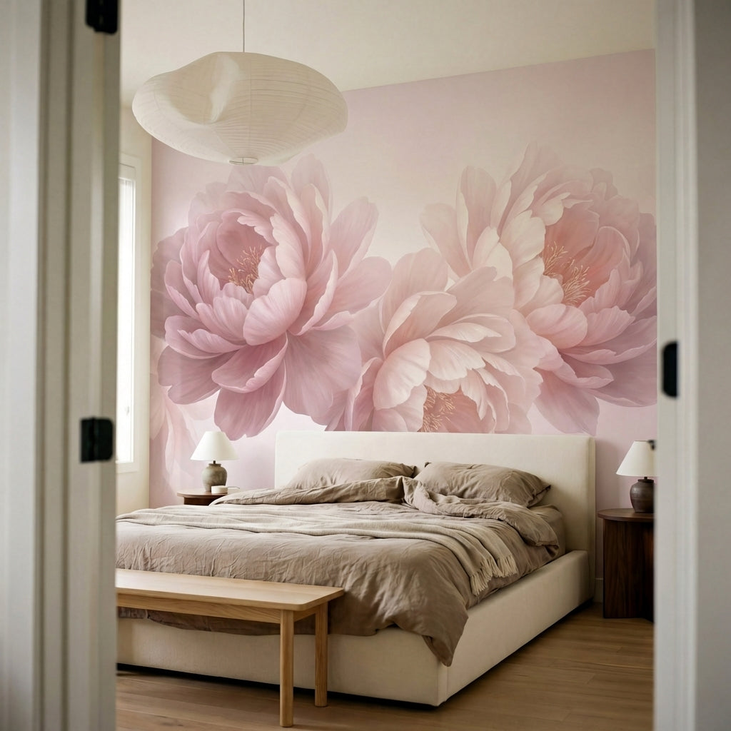 papier peint panoramique pivoine fleurs delicates multicouches petales soyeux to-7