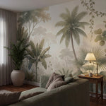 papier peint panoramique tropical palmiers bananier eucalyptus lianes suspendues-7