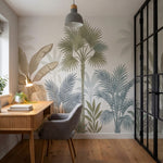 papier peint panoramique tropical palmiers bananiers feuillage superpose tons be-VARIANTE-9