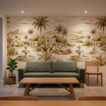 papier peint panoramique tropical palmiers fontaines architecture mauresque fond-7