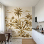 papier peint panoramique tropical palmiers fontaines architecture mauresque fond-VARIANTE-6