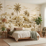 papier peint panoramique tropical palmiers fontaines architecture mauresque fond-VARIANTE-9