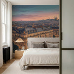 papier peint panoramique vue parisienne toits haussmanniens sacrecur tons beige -9