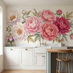 papier peint pivoine rose pivoines delicates degrade blanc nacre corail et borde-2