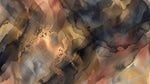 Papier peint panoramique aquarelle - Formes aquarelles fluides pailletées tons cuivre et beige crème sur mesure - Design