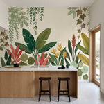 papier peint tropical chic feuillage exotique lianes suspendues palmiers bananie-1