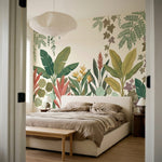 papier peint tropical chic feuillage exotique lianes suspendues palmiers bananie-6